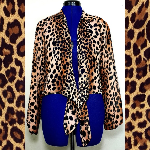 NEW Leopard Print Sheer Lightweight Jacket small - Picture 4 of 7